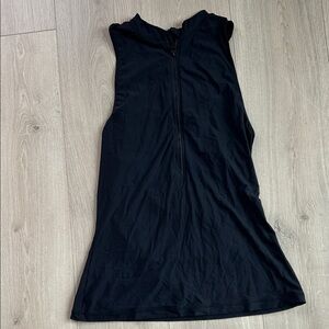 J crew rash guard Black Sleeveless Zip-Front Athletic Tank